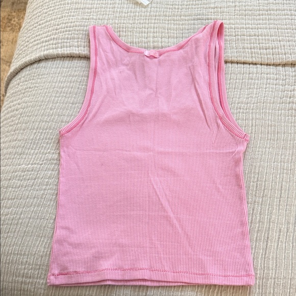 SKIMS Pink Ribbed Tank Top - Picture 2 of 3